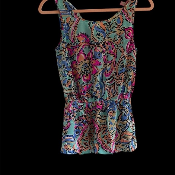 Lilly Pulitzer Silk Peplum Tank Top - Picture 6 of 6